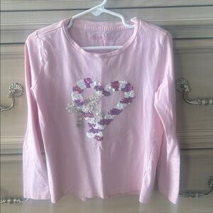 JCrew Crewcuts Long Sleeve with Sequin Candy Canes